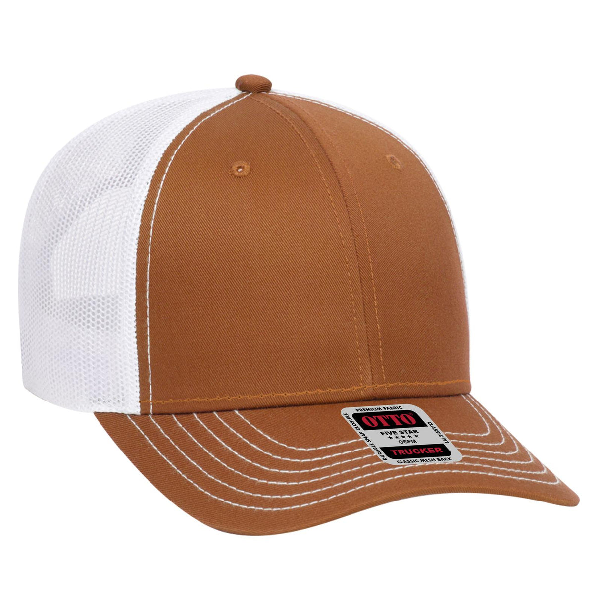 OTTO CAP 6 Panel Low Profile Mesh Back Trucker Hat OTTO 83-1239