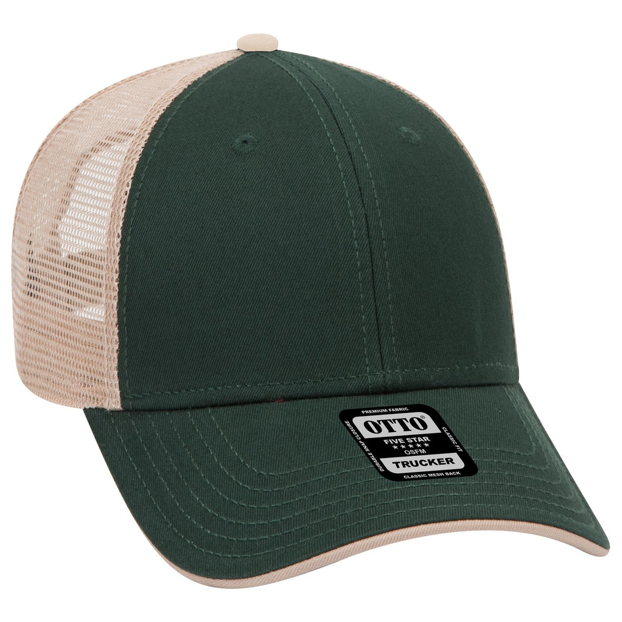 OTTO CAP 6 Panel Low Profile Mesh Back Trucker Hat OTTO 122-945