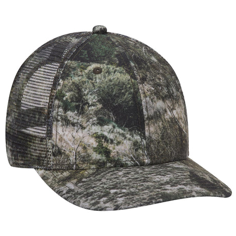 OTTO CAP Mossy Oak Camouflage Superior Polyester Twill 6 Panel Low Profile Mesh Back Trucker Hat OTTO 171-1292