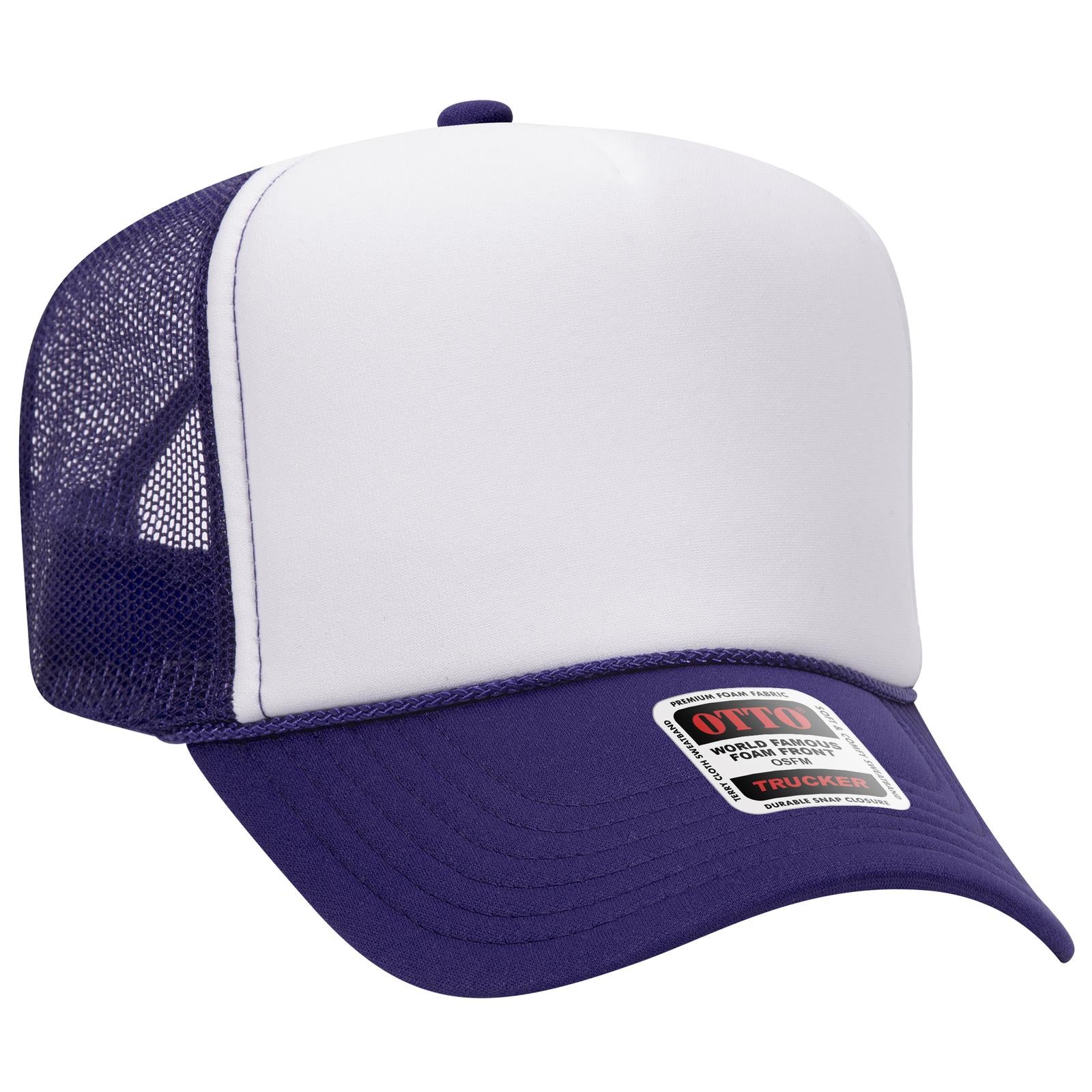 Joe's USA OTTO Foam Trucker Hats - Customizable 5-Panel High