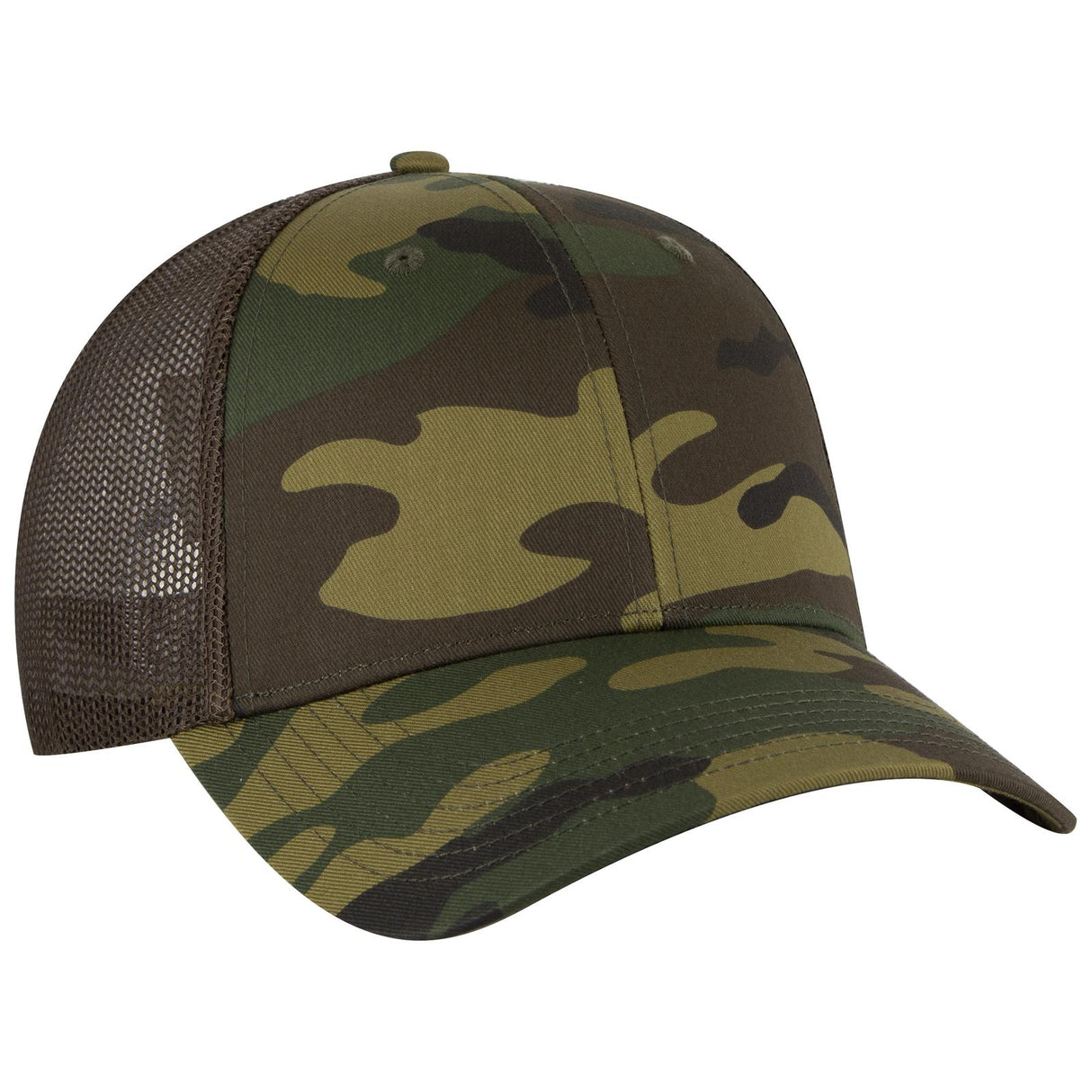 OTTO CAP Camouflage 6 Panel Low Profile Mesh Back Trucker Hat OTTO 105-1247