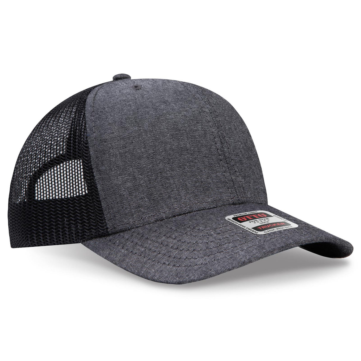 OTTO CAP 6 Panel Mid Profile Mesh Back Trucker Hat OTTO 112-1