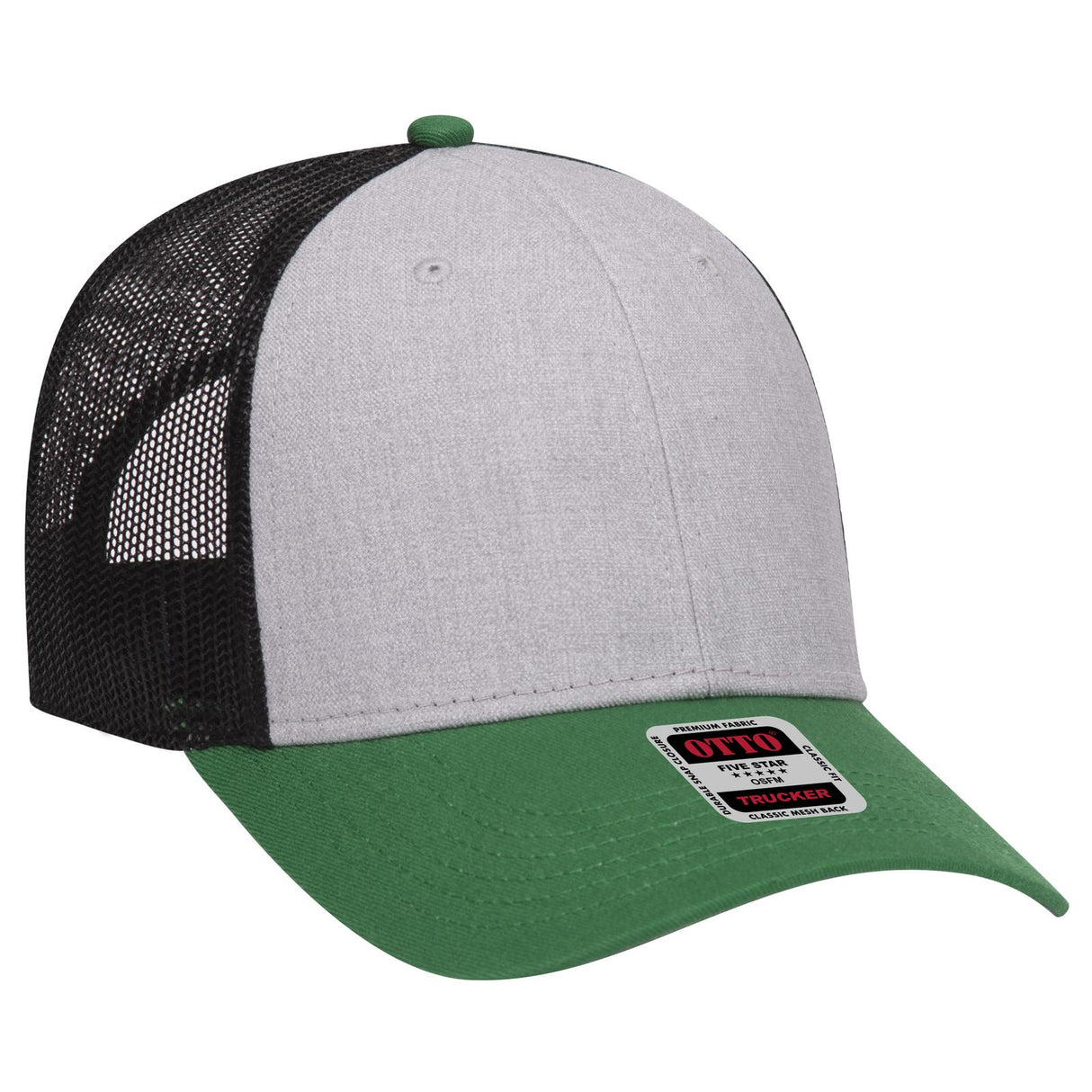OTTO CAP 6 Panel Low Profile Mesh Back Trucker Hat OTTO 83-1239