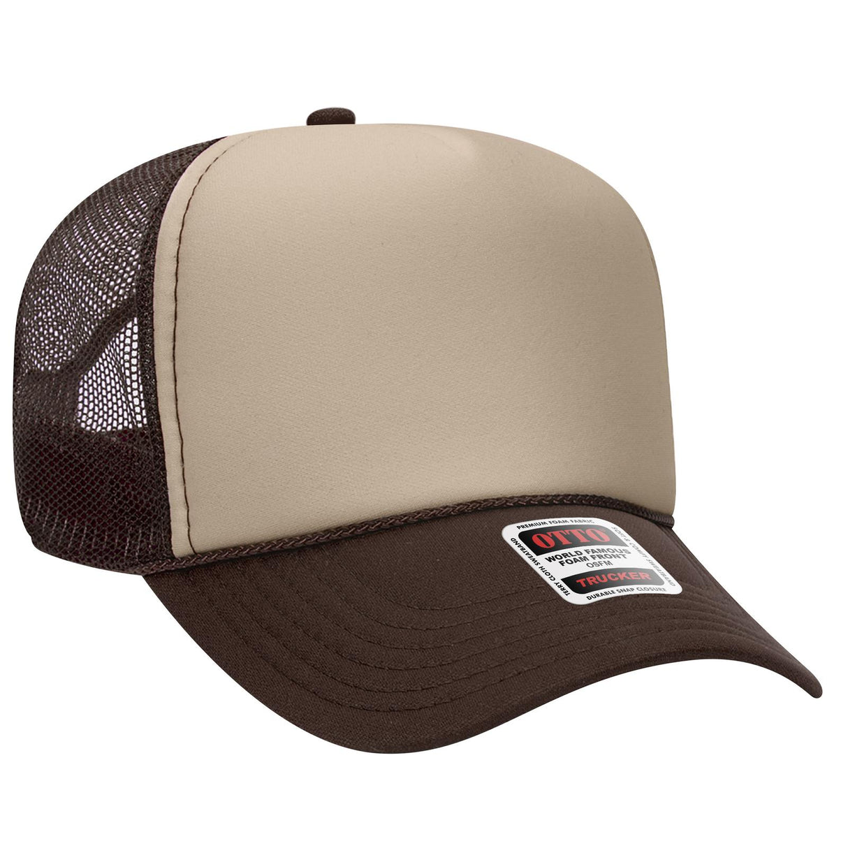 OTTO Cap 32-467 5-Panel Mid-Profile Foam Trucker Hat | Wholesale Foam Snapback