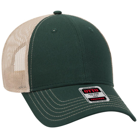 OTTO CAP 6 Panel Low Profile Mesh Back Trucker Hat OTTO 83-1239