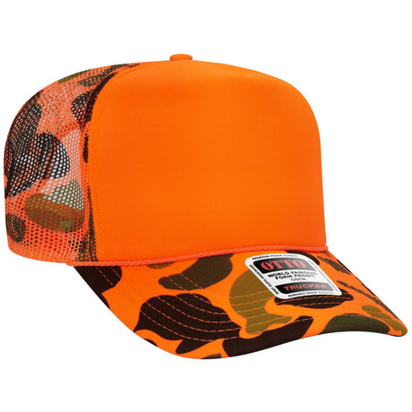OTTO CAP 5 Panel High Crown Mesh Back Trucker Hat OTTO 39-165