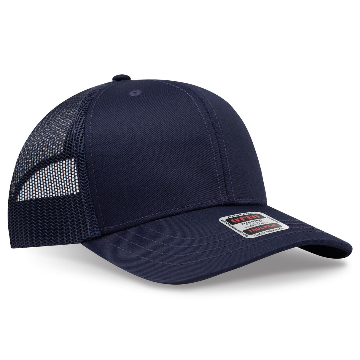 OTTO CAP 6 Panel Mid Profile Mesh Back Trucker Hat OTTO 112-1
