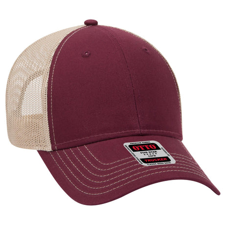 OTTO CAP 6 Panel Low Profile Mesh Back Trucker Hat OTTO 83-1239