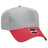 OTTO CAP 5 Panel Mid Profile Baseball Cap OTTO 31-069 Otto Cap 0214 - Red/Gry OSFM - Adult