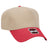 OTTO CAP 5 Panel Mid Profile Baseball Cap OTTO 31-069 Otto Cap 0232 - Red/Kha OSFM - Adult