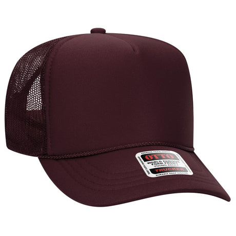 OTTO CAP 5 Panel High Crown Mesh Back Trucker Hat OTTO 39-165