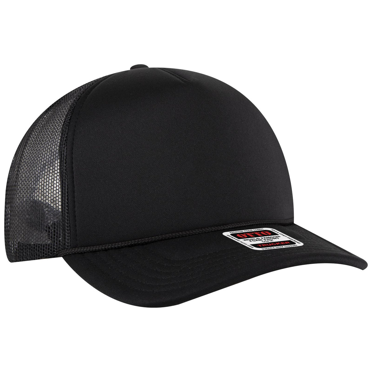 OTTO CAP 5 Panel High Crown Mesh Back Trucker Hat OTTO 3931-1