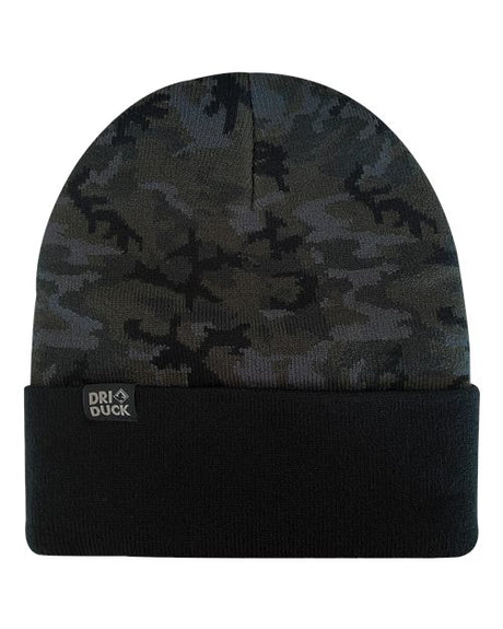 DRI DUCK Coleman Cuffed Beanie - DRI DUCK 3523 Black Woodland Camo One Size Beanies