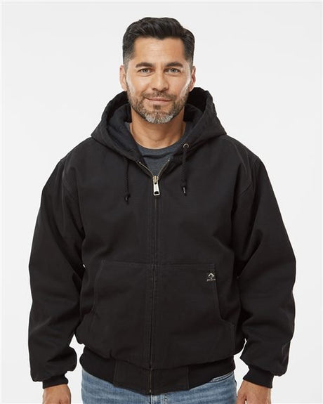 DRI DUCK Men's Cheyenne Boulder Cloth™ Hooded Jacket with Tricot Quilt Lining - DRI DUCK 5020 Black XS Jackets
