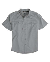 DRI DUCK Men's Crossroad Woven Short Sleeve Shirt - DRI DUCK 4445 Grey S