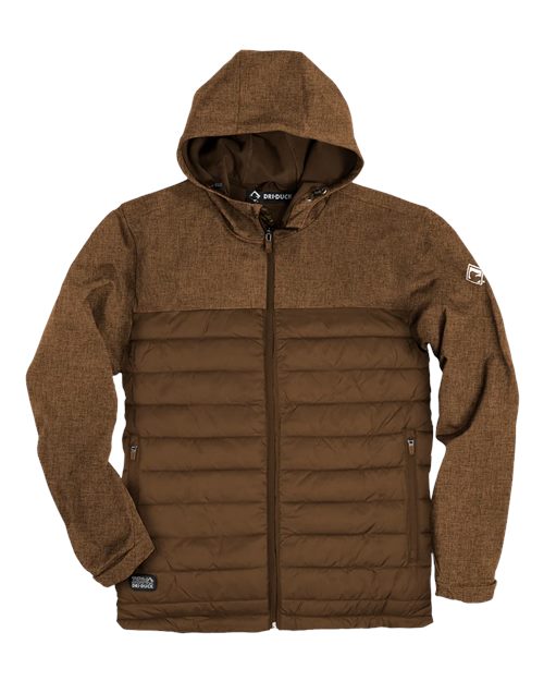 DRI DUCK Men's Pinnacle Soft Shell Puffer Jacket - DRI DUCK 5324 Saddle Heather/ Saddle S Soft Shell Jackets
