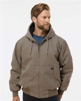 DRI DUCK Men's Tall Cheyenne Boulder Cloth™ Hooded Jacket with Tricot Quilt Lining - DRI DUCK 5020T Gravel LT Jackets