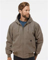 DRI DUCK Men's Tall Cheyenne Boulder Cloth™ Hooded Jacket with Tricot Quilt Lining - DRI DUCK 5020T Gravel LT Jackets