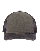 DRI DUCK Pique Trucker Cap - DRI DUCK 3358 Rock/ Camo Adjustable Hats