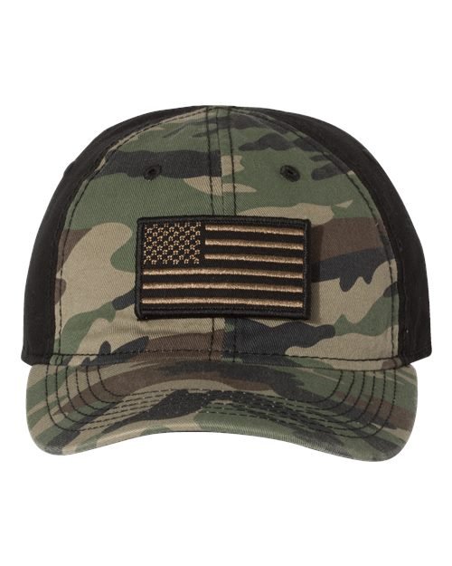 DRI DUCK Tactical Cap - DRI DUCK 3353 Green Camo/ Black Adjustable Hats
