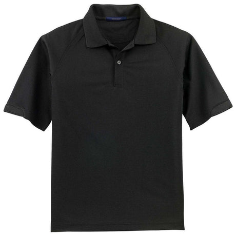 Dri - Equip UV Resistant Honeycomb Texture Polo Black X - Small