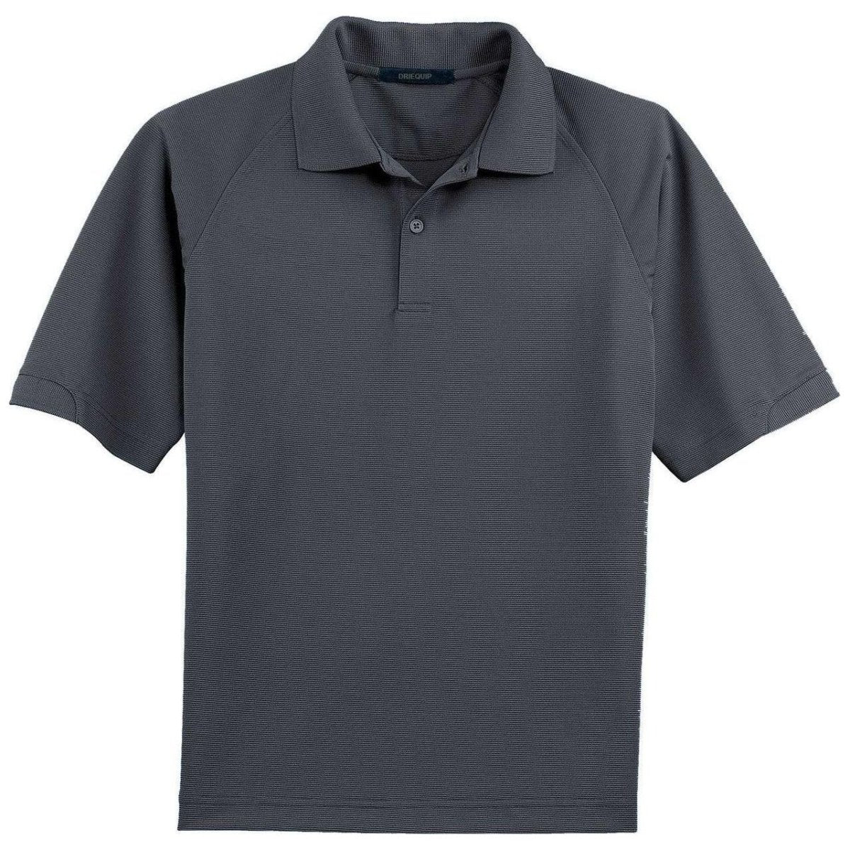 Dri - Equip UV Resistant Honeycomb Texture Polo Graphite X - Small