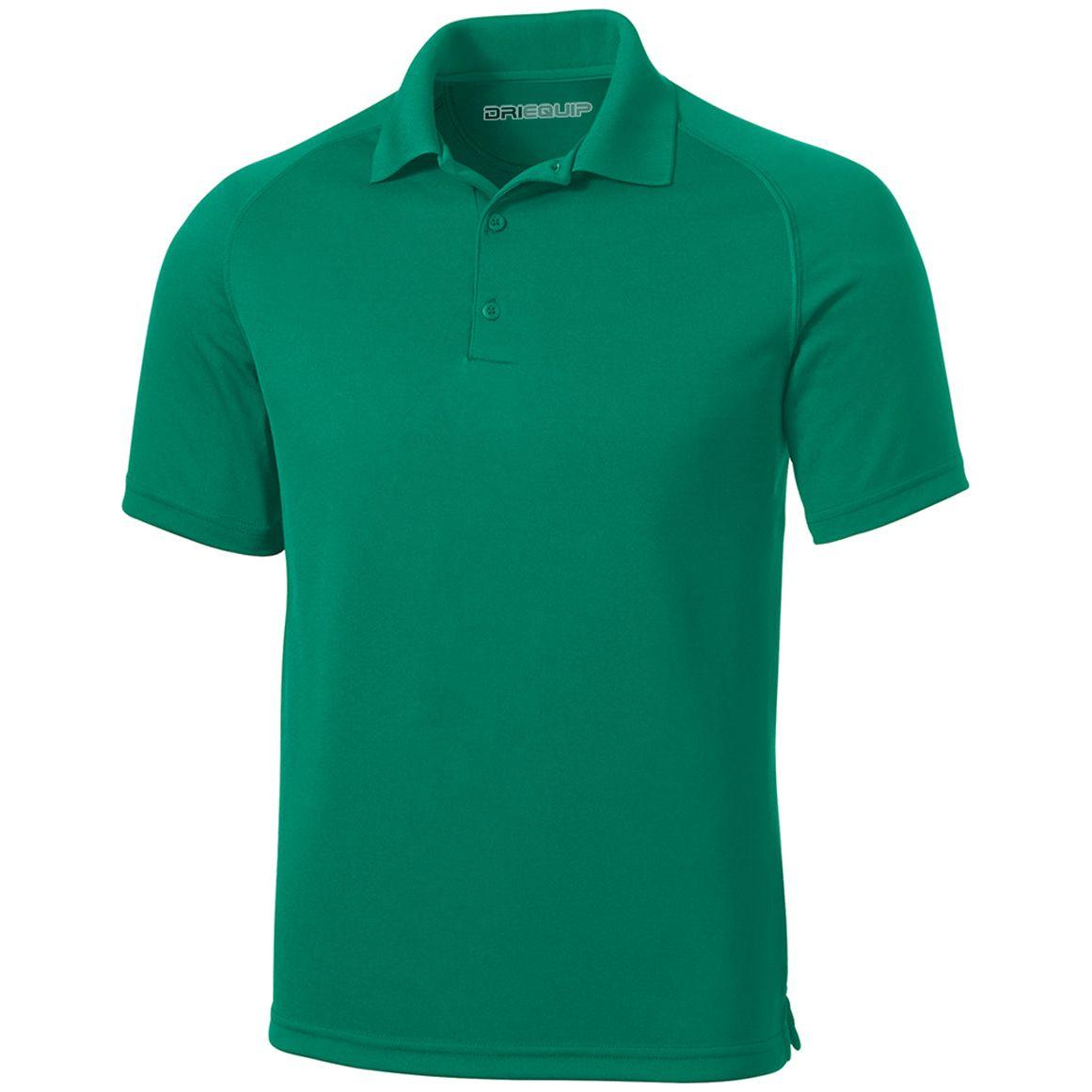 DRIEQUIP Dry Zone Raglan Polo X - Small Kelly Green Polos/Knits