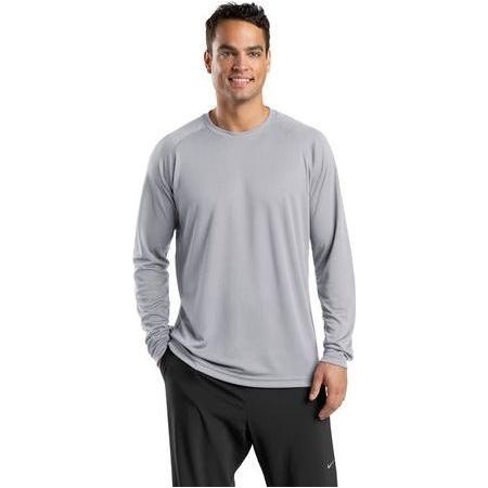 DRIEQUIP Men's Dry Zone Long Sleeve Raglan T-Shirt Silver X - Small Short Sleeve T-Shirts
