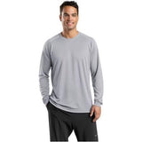 DRIEQUIP Men's Dry Zone Long Sleeve Raglan T-Shirt Silver X - Small Short Sleeve T-Shirts