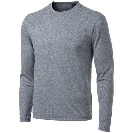 DRIEQUIP Mens Long Sleeve Moisture Wicking Heathered T Shirts In XS - 4XL X - Small Graphite Heather