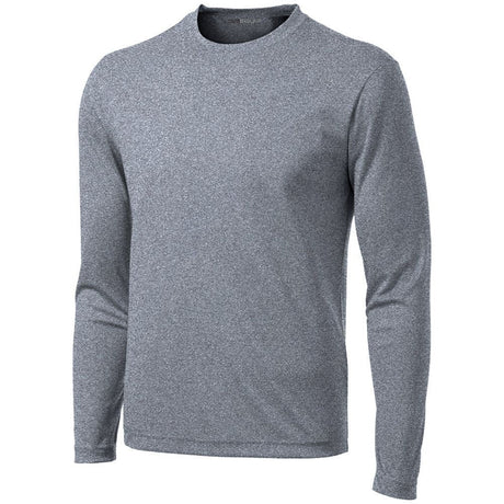 DRIEQUIP Mens Long Sleeve Moisture Wicking Heathered T Shirts In XS - 4XL X - Small Vintage Heather