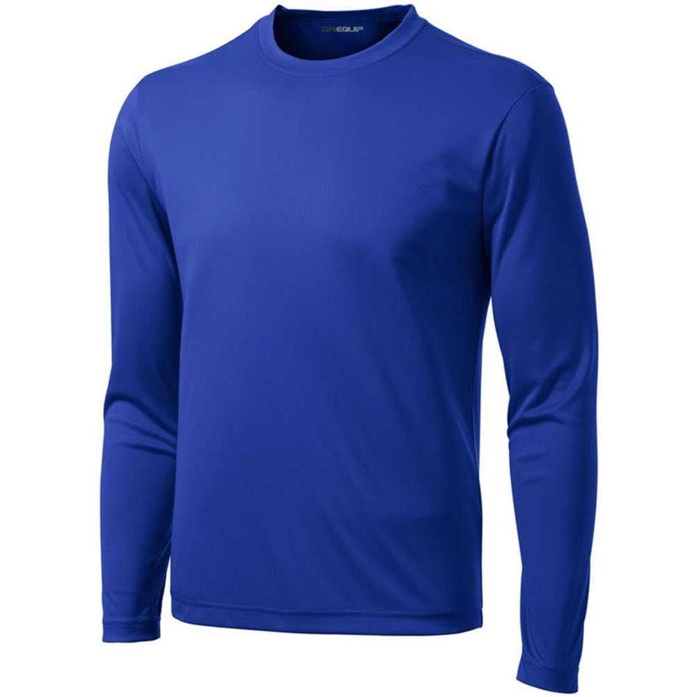 DRIEQUIP Men's Moisture Wicking Long Sleeve Tee: Tall Sizes True Royal / X-Large Tall DRIEQUIP Men's Moisture Wicking Long Sleeve Tee: Tall Sizes True Royal / X-Large Tall