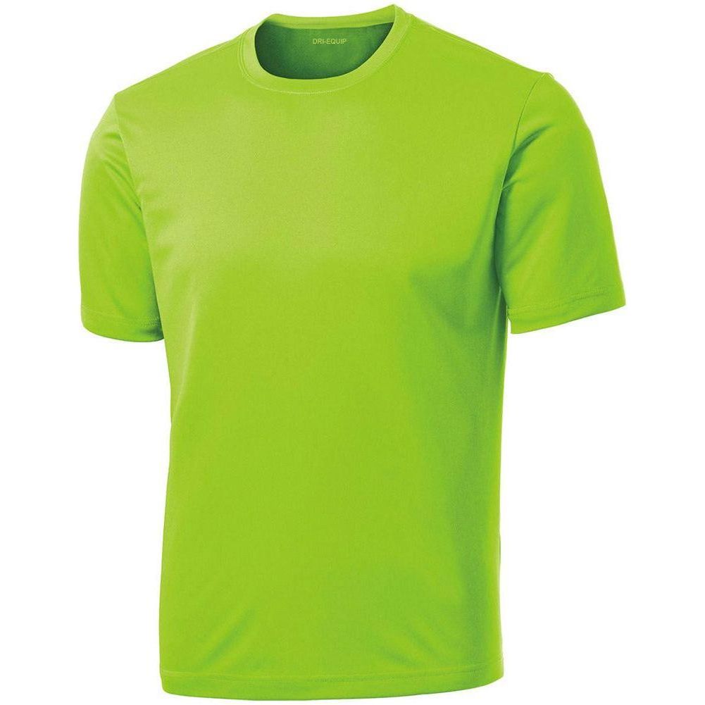 DRIEQUIP Men's Moisture Wicking Tee Shirts TALL Sizes Large Tall Lime Green T-Shirts