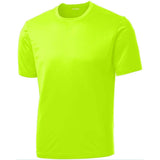 DRIEQUIP Men's Moisture Wicking Tee Shirts TALL Sizes Large Tall Neon Yellow T-Shirts