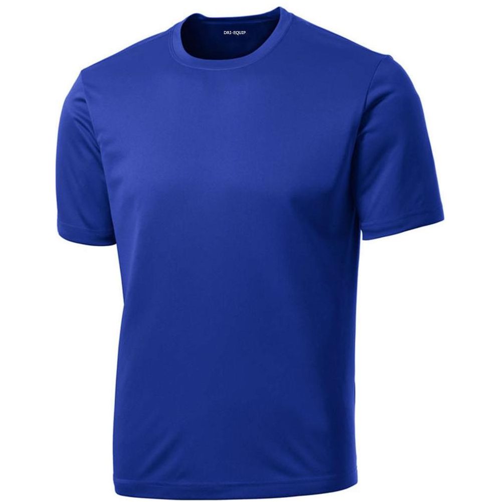 DRIEQUIP Men's Moisture Wicking Tee Shirts TALL Sizes Large Tall True Royal T-Shirts