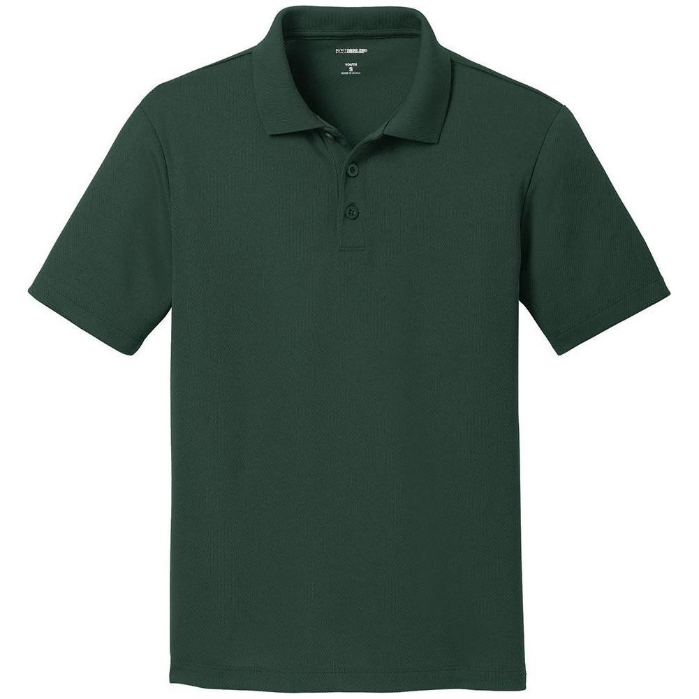 DRIEQUIP Youth Racer Mesh Polo Forest Green Youth X - Small