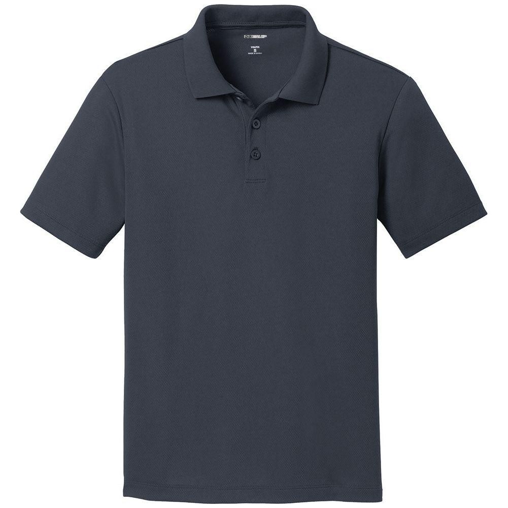 DRIEQUIP Youth Racer Mesh Polo Graphite Youth X - Small