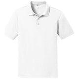 DRIEQUIP Youth Racer Mesh Polo White Youth X - Small