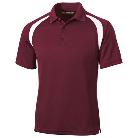 Dry Zone Colorblock Raglan Polo X - Small Maroon / White Polos/Knits