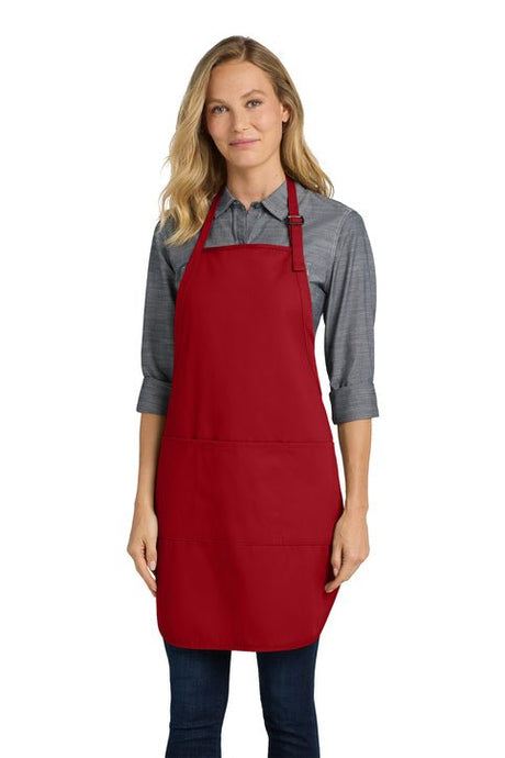 Easy Care Cobbler Apron with Stain Release Red Aprons