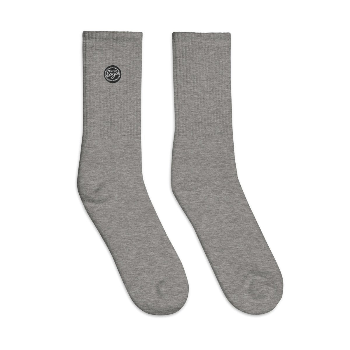 Embroidered Socks | Create Your Own Custom Socks Heather Grey S/M