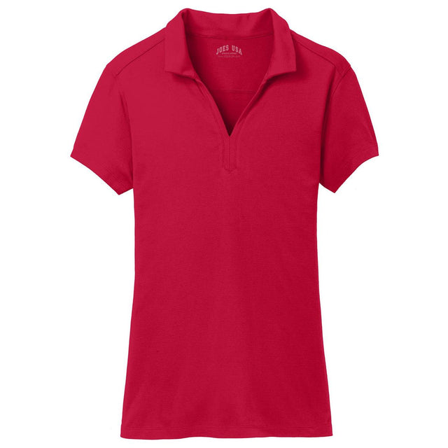 Ladies Rapid Dry Mesh Polo Polos/Knits Joe's USA X-Small Engine Red