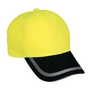 Enhanced Visibility Cap Safety Yellow/Black/ Reflective Hats