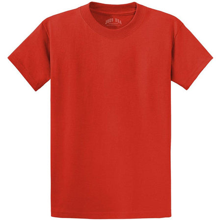 Men's Durable 100% Heavyweight Cotton T-Shirts in Regular, Big, and Tall Sizes Joe's USA Men's Apparel - Fiery Red