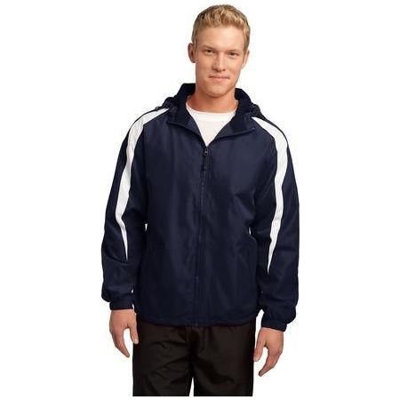 Fleece - Lined Colorblock Jacket 5X - Large True Navy/White Jackets