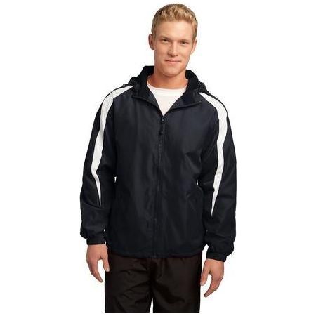 Fleece - Lined Colorblock Jacket Small Black/White Jackets