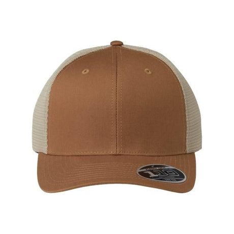 Flexfit 110® Mesh - Back Cap - Flexfit 110M Caramel/ Khaki Adjustable Hats
