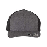 Flexfit 110® Mesh - Back Cap - Flexfit 110M Melange Charcoal/ Black Adjustable Hats