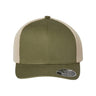 Flexfit 110® Mesh - Back Cap - Flexfit 110M Olive/ Khaki Adjustable Hats