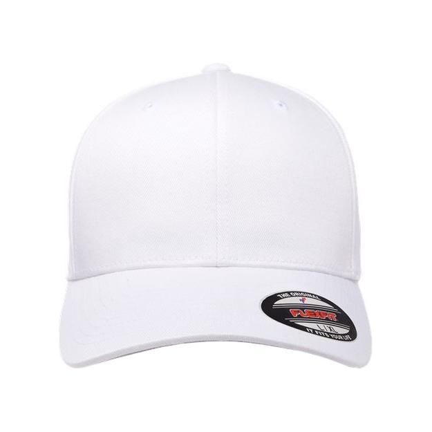 Flexfit Cotton Blend Cap - Flexfit 6277 White S/M Hats